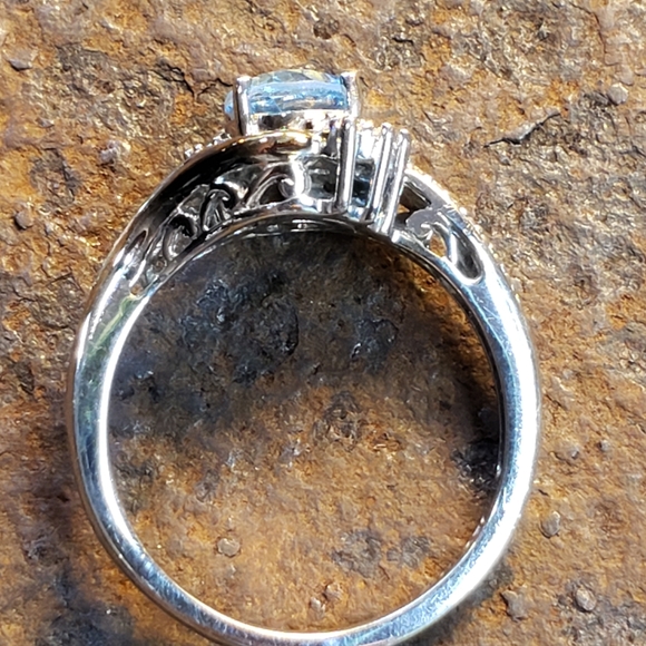 10K Gold And Sterling Alwand Vahan Topaz Ring - Picture 3 of 12